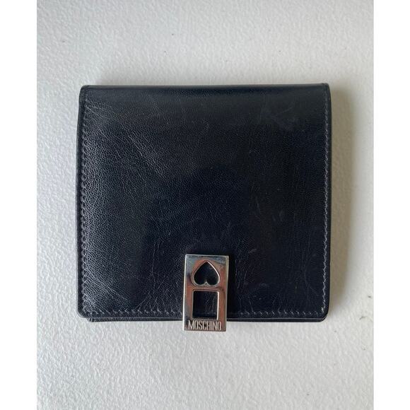 Moschino Handbags - Moschino Women's Wallet Leather‎ Black Butter Soft